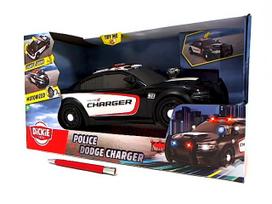 modeliukai dodge charger - Žaislinis automobilis Dickie Toys Police Dodge Charger 10854389, balta/juoda - 2 nuotrauka
