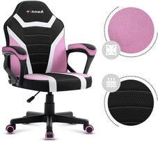 zaidimu kede pink - Žaidimų kėdė Huzaro Ranger 1.0, balta/juoda/rožinė - 7 nuotrauka