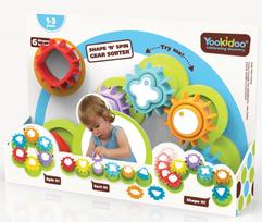 spiningos - Lavinimo žaislas Yookidoo Shape N Spin Gear Sorter - 1 nuotrauka