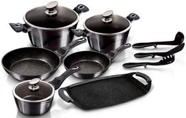 berlingerhaus puodai - Puodų komplektas Berlinger Haus Carbon Pro BH-6911, 160 - 280 mm, 1.3 - 6.1 l, 14 vnt. - 2 nuotrauka