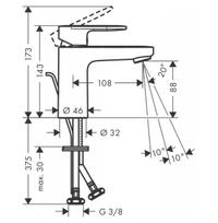 praustuvas - Hansgrohe Vernis Blend 71551670, juodas - 2 nuotrauka