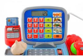 zaisline kasa - Parduotuvės žaislai Cash Register With Accessories B45A - 4 nuotrauka