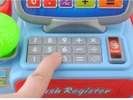 zaisline kasa - Parduotuvės žaislai Cash Register With Accessories B45A - 6 nuotrauka