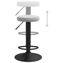 Pirkti Baro kėdė VLX Bar Stools Light Grey Velvet, šviesiai pilka, 2 vnt. - Photo 5