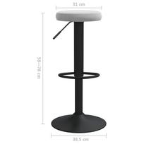 Pirkti Baro kėdė VLX Bar Stools Light Grey Velvet, šviesiai pilka, 2 vnt. - Photo 6
