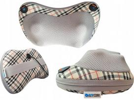 medus 1 kg - Masažinė pagalvė Oro-Med Shiatsu, 12 W, 1.8 kg, pilka/smėlio - 3 nuotrauka