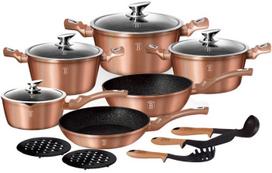  Berlinger Haus Metallic Line Rose Gold Edition BH-1224N, 160 - 280 mm, 1.2 - 6.1 l, 15 vnt.