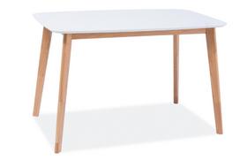 staliukas oak - Signal Meble Mosso Dining Table White/Oak - 2 nuotrauka