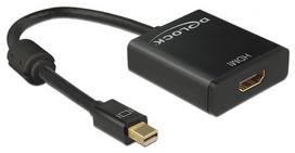 display port laidas - Delock Adapter Displayport-mini to HDMI Black - 1 nuotrauka