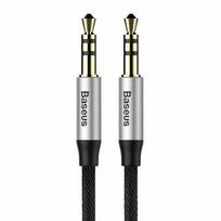 3.5 mm jack - BASEUS Yiven Audio Cable 3.5 male Audio M30 1M Silver , Juodas - 2 nuotrauka