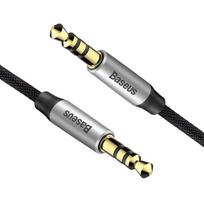 3.5 mm jack - BASEUS Yiven Audio Cable 3.5 male Audio M30 1M Silver , Juodas - 3 nuotrauka