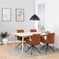 konjakas - Valgomojo kėdė Home4you Naya, ruda - 4 nuotrauka