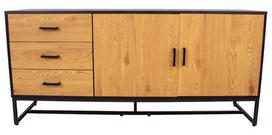komoda 160 - Komoda Home4you Amsterdam 45033, juoda, 160x40x75 cm - 1 nuotrauka