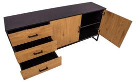 komoda 160 - Komoda Home4you Amsterdam 45033, juoda, 160x40x75 cm - 4 nuotrauka