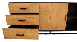 komoda 160 - Komoda Home4you Amsterdam 45033, juoda, 160x40x75 cm - 5 nuotrauka