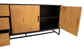 komoda 160 - Komoda Home4you Amsterdam 45033, juoda, 160x40x75 cm - 6 nuotrauka