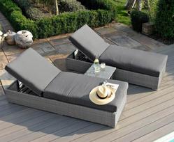 gultai - Lauko baldų komplektas Home4you Ascot 3 Piece, pilkas, 1-2 vietų - 3 nuotrauka