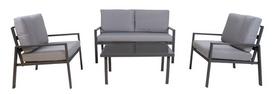 ermitazas lauko kedes - Lauko baldų komplektas Home4you Tifton 4 Piece, pilkas, 1-4 vietų - 1 nuotrauka