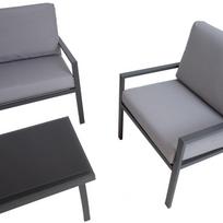 ermitazas lauko kedes - Lauko baldų komplektas Home4you Tifton 4 Piece, pilkas, 1-4 vietų - 3 nuotrauka