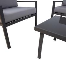 ermitazas lauko kedes - Lauko baldų komplektas Home4you Tifton 4 Piece, pilkas, 1-4 vietų - 4 nuotrauka