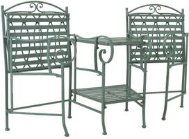 suolas su stali - Suoliukas Home4you Mint 40055, žalias, 155 cm x 68.5 cm x 91.5 cm - 3 nuotrauka
