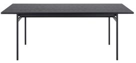 Valgomojo stalas Home4you Angus, juodas, 2000 mm x 900 mm x 74 mm