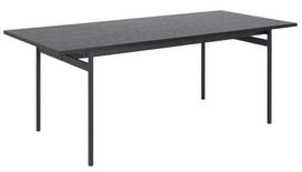 stalvirsis plien - Valgomojo stalas Home4you Angus, juodas, 2000 mm x 900 mm x 74 mm - 2 nuotrauka