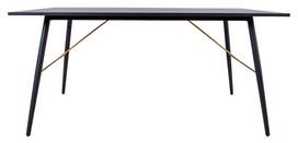Valgomojo stalas Home4you Luxembourg 45046, juodas, 1600 mm x 900 mm x 750 mm