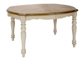 Valgomojo stalas išskleidžiamas Home4you Lily 14252, baltas/ąžuolo, 1370 - 1820 mm x 1065 mm x 760 mm