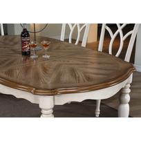isskleidziamas stalas azuolas - Valgomojo stalas išskleidžiamas Home4you Lily 14252, baltas/ąžuolo, 1370 - 1820 mm x 1065 mm x 760 mm - 4 nuotrauka