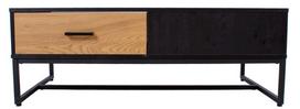stalas 60 40 - Kavos staliukas Home4you Amsterdam 45032, juodas/ąžuolo, 1100x600x400 mm - 1 nuotrauka