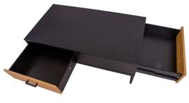 stalas 60 40 - Kavos staliukas Home4you Amsterdam 45032, juodas/ąžuolo, 1100x600x400 mm - 5 nuotrauka