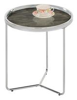 Kavos staliukas Home4you Astor SIde, pilkas, 450 mm x 450 mm x 490 mm