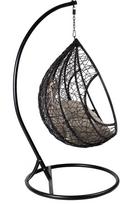 kreslo stovas - Lauko krėslas Home4you Droplet 28025, juodas - 2 nuotrauka
