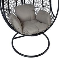 kreslo stovas - Lauko krėslas Home4you Droplet 28025, juodas - 7 nuotrauka