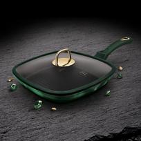 titano keptuves - BerlingerHaus Metallic Line Emerald grilio keptuvė, 28 cm - 3 nuotrauka