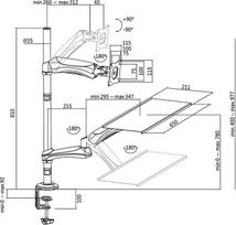 monitorius nesiojama kompiuteriui - Logilink Sit-Stand Workstation Monitor Desk BP0030 - 3 nuotrauka