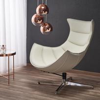 Fotelis Halmar Luxor, baltas, 84x86x96 cm