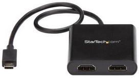 com monitorius - StarTech USB Type-C To HDMI Video Splitter Black - 2 nuotrauka