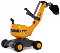 paspiriamas traktorius - Traktorius Rolly Toys Digger JCB, juodas/geltonas - 2 nuotrauka