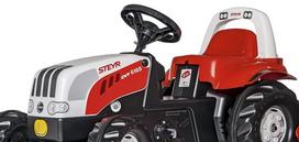 priekaba traktoriui mini - Automobilis su pedalais Rolly Toys Kid Steyr, baltas/raudonas - 2 nuotrauka