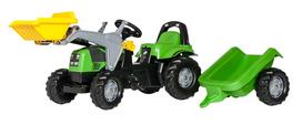 priekaba traktoriui mini - Žaislinis automobilis Rolly Toys Kid Deutz-Fahr Agropuls 420 Green 023196 - 1 nuotrauka