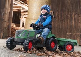 paspiriamas traktorius - Automobilis su pedalais Rolly Toys Fendt 516 Vario 013166, juodas/žalias - 2 nuotrauka