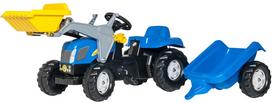 priekaba traktoriui mini - Rolly Toys Kid New Holland T7040 Blue 023929 - 1 nuotrauka