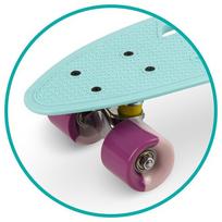 longboard - Qkids Galaxy, žydra - 6 nuotrauka