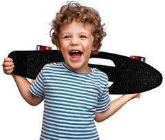 longboard -  Qkids Galaxy, tamsiai mėlyna - 6 nuotrauka