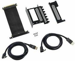 riser cable - Vaizdo plokščių laikiklis CableMod Vertical Graphics Card Holder With PCIe/2xDisplayPort - 2 nuotrauka