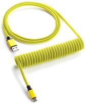 coiled cable - Klaviatūros laidas Cablemod CM-CKCA-CY-KY150KY-R, geltona - 1 nuotrauka