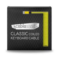coiled cable - Klaviatūros laidas Cablemod CM-CKCA-CY-KY150KY-R, geltona - 4 nuotrauka