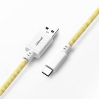 coiled cable - Klaviatūros laidas Cablemod CM-CKCA-CW-YW150YW-R, geltona - 3 nuotrauka